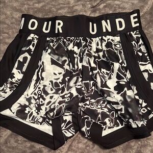Under Armour Black and White Athletic Shorts